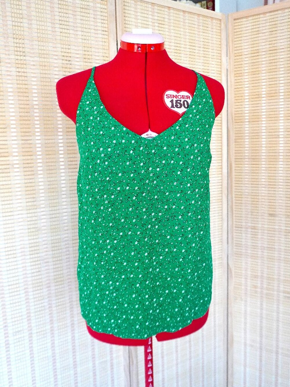 Banana Republic Factory Green Floral Camisole